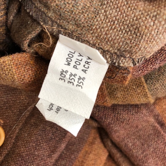 Vintage Brown Ombré Knife Pleated Skirt, Small - Picture 5 of 6